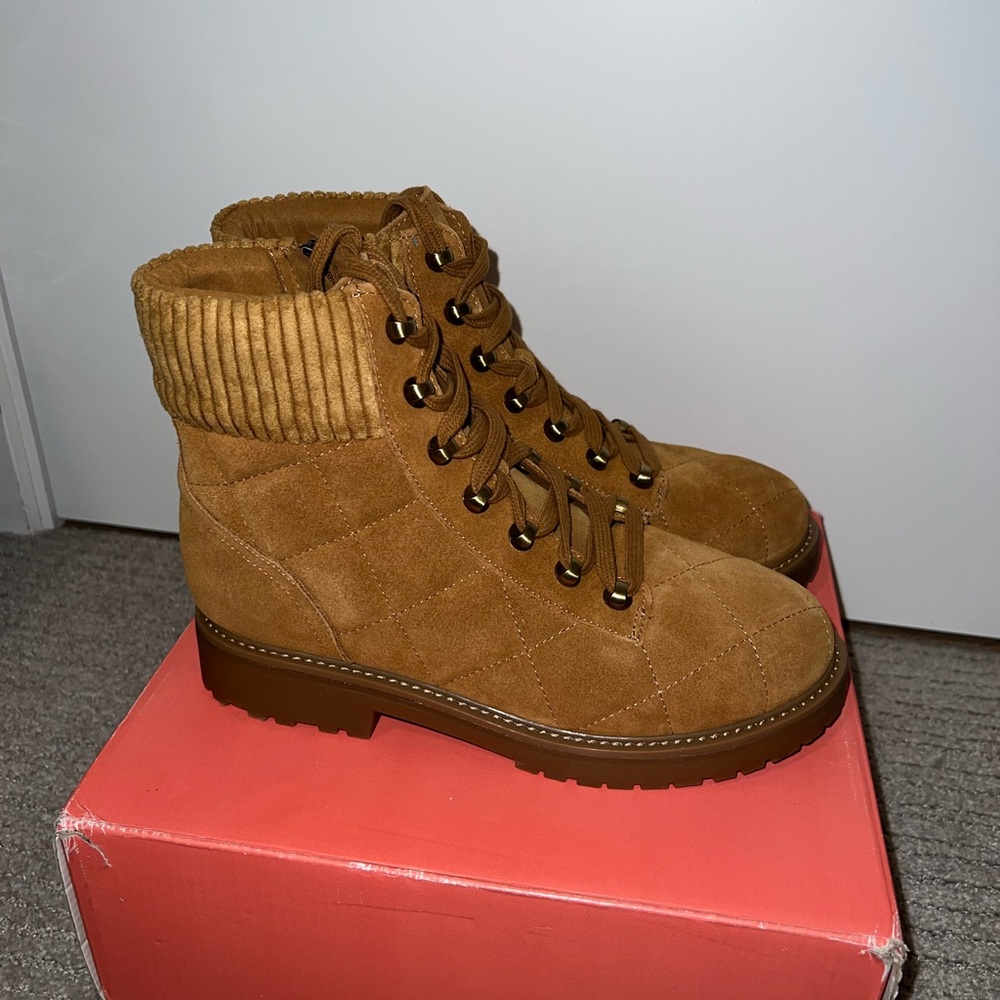 Martha Stewart Brown Lace Up Boots